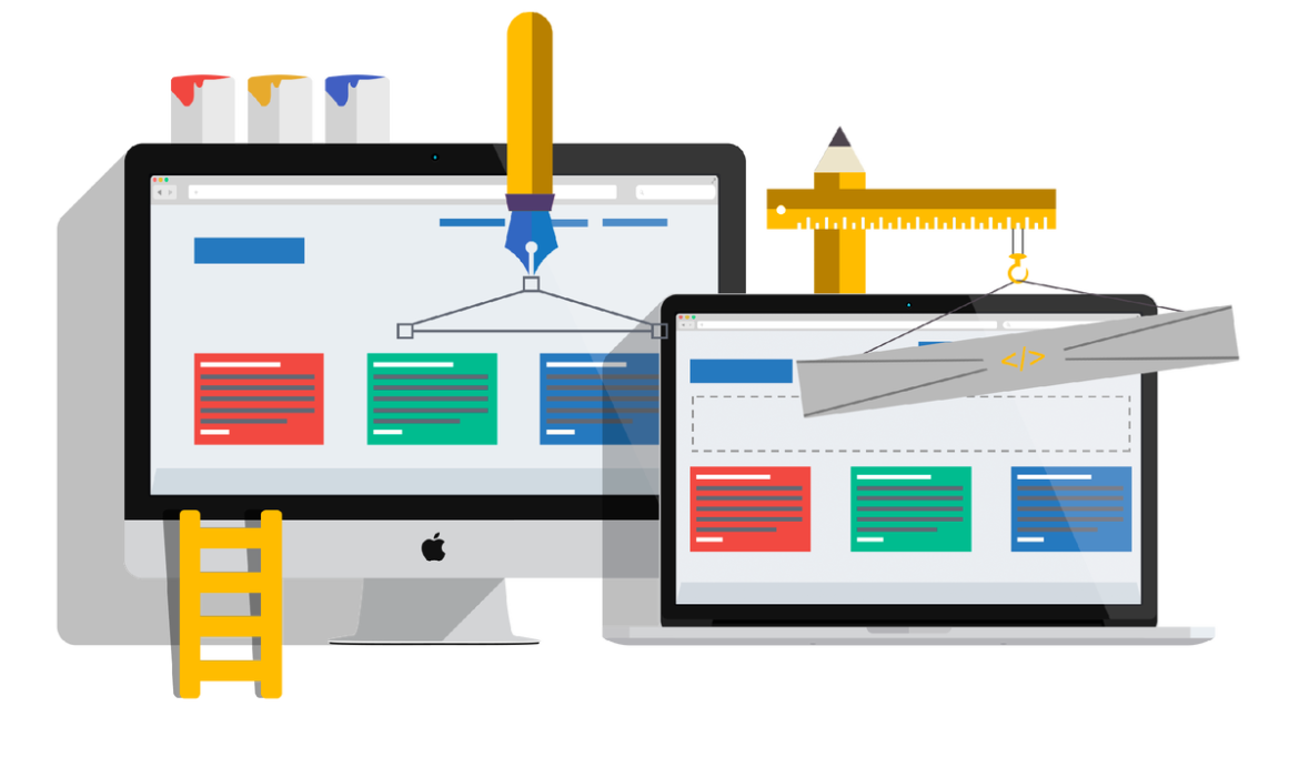 A group of designers and developers collaborating on a website design project, utilizing website design patterns to create a consistent and user-friendly interface.